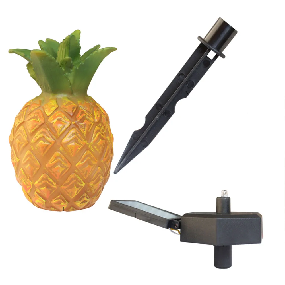 

2Pcs Pineapple Landscape Lights Solar Powered Garden Stake Waterproof Outdoor Yard Lawn Pathway Deck Lighting Decor