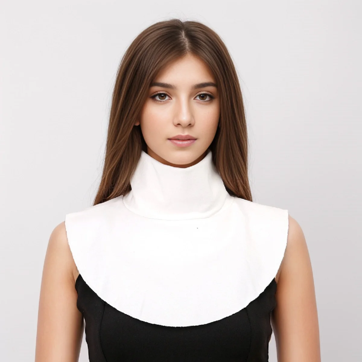 

Newest High Nack Scarf Fake Collar Neckerchief Detachable Collars Solid Color Winter Warm Scarf Women Shirt Collar Scarves