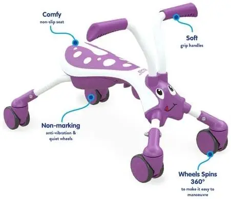 Scramblebug Hornet Kids Ride on Trike for Babies and Toddlers Ages 12+ Months 4 Wheel Balance Bike Developmental Toy for Toddler