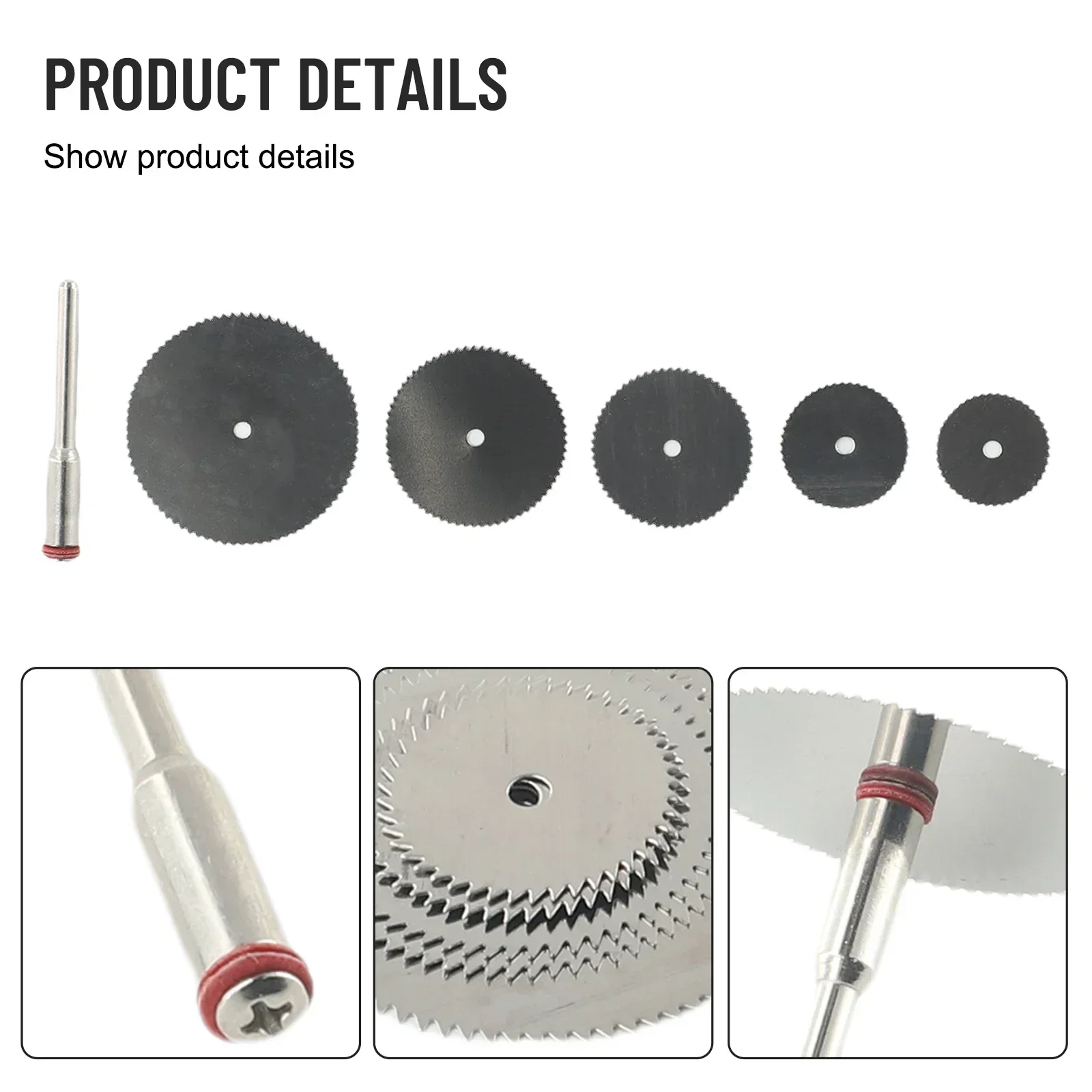 5pcs Saw Blade With 3MM Mandrel Set Stainless Steel Cutting Disc Cutter Disc For Rotary Power Tools 16/18/22/25/32mm Saw Blades