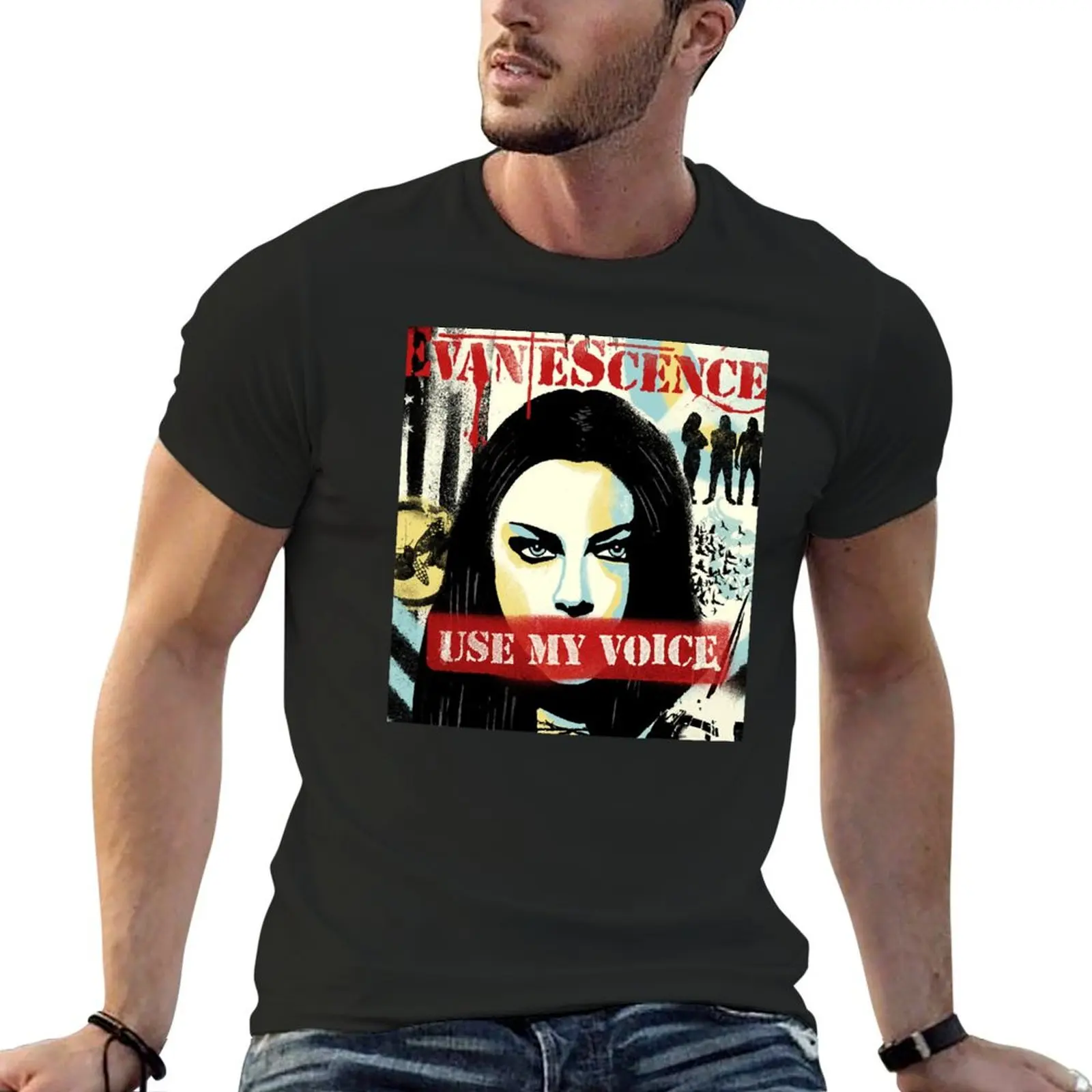 

Birthday Gift Evanescence T-Shirt tops oversized vintage anime shirt shirts graphic tee men