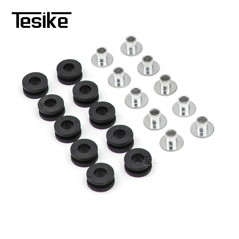 10Pcs Motorcycle Rubber Grommets Gasket Fairings Side Cover M6 6mm For Yamaha Honda Suzuki CBR GSXR Ninja ZX YZF Kawasaki KTM