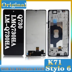 for LG Stylo 6 LCD touch screen with frame for LG K71, 6.8 inch, LCD display, digitizer assembly, q730