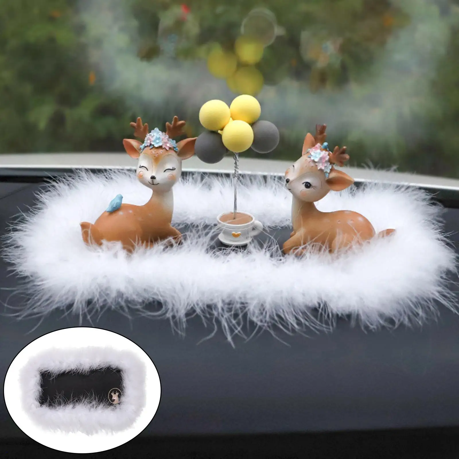 Lovely Feather Anti Slip Mat Crystal Rhinestone Auto Interior Dashboard Deco Silicone Non-Slip Pad Car Sticky for Phone