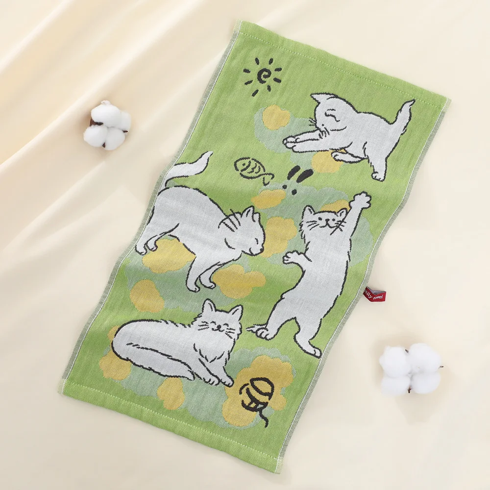 مناشف يد قطنية شاش، مناشف أطباق، للحمام والمطبخ، 25*50 سم، رقيقة، 3 قطع، 14 أنماط