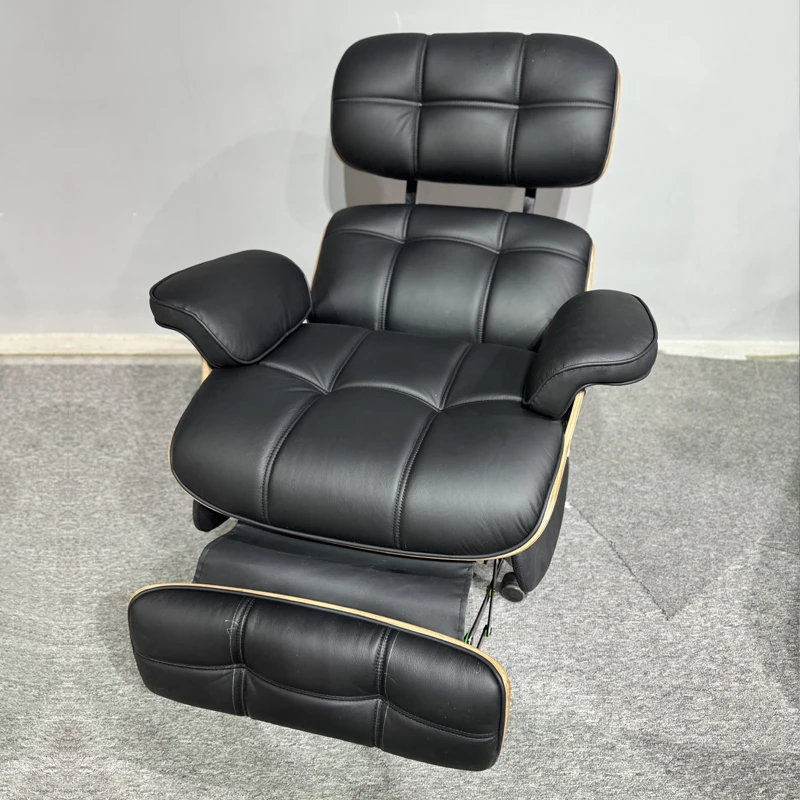 أحدث تصميم كرسي مكتب منزلي كهربائي حديث كرسي رفع دوار من الجلد الطبيعي