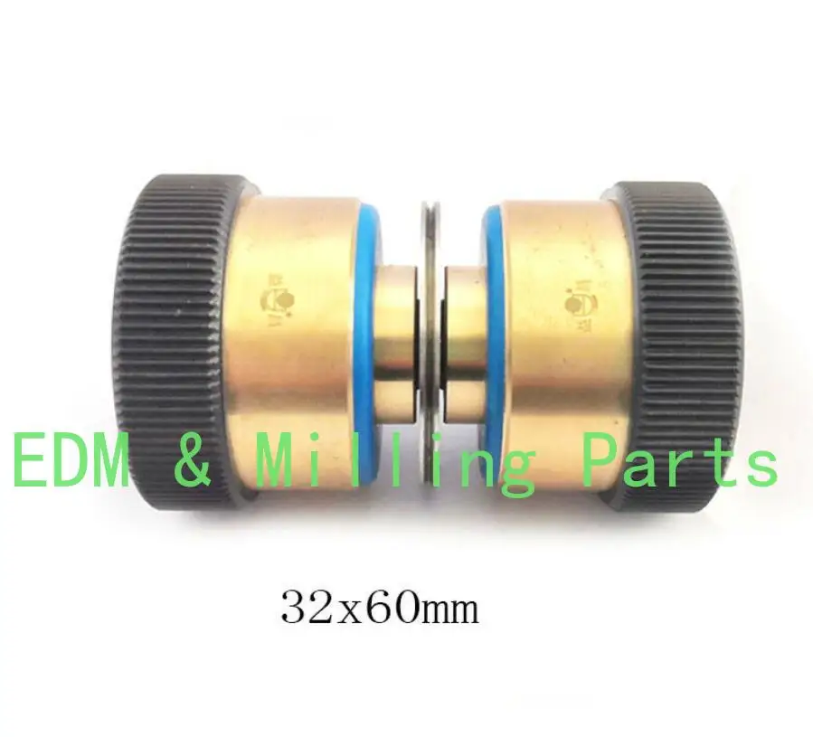 

1pc CNC EDM Drilling Guide Wheel Assembly Fast Wire Copper Into NMB Bearing 32x60mm For Wire Cutting Machines Mill Part