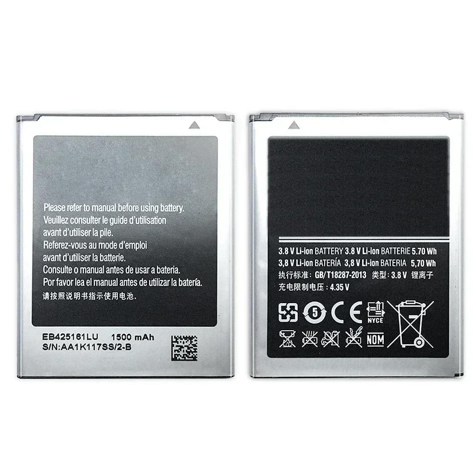 Phone Battery For Samsung Galaxy s3 mini i8190 i699 Ace 2 i8160 S7562 S7562I S7568 i8190N S7560(M) S7580 i739, 1500mAh