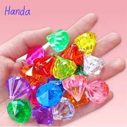 10pcs Fake Diamond Crystal Gemstone Toy Treasure Chest Diy Art Craft Decorative Gift Pirate Acrylic Paperweight Photography Prop