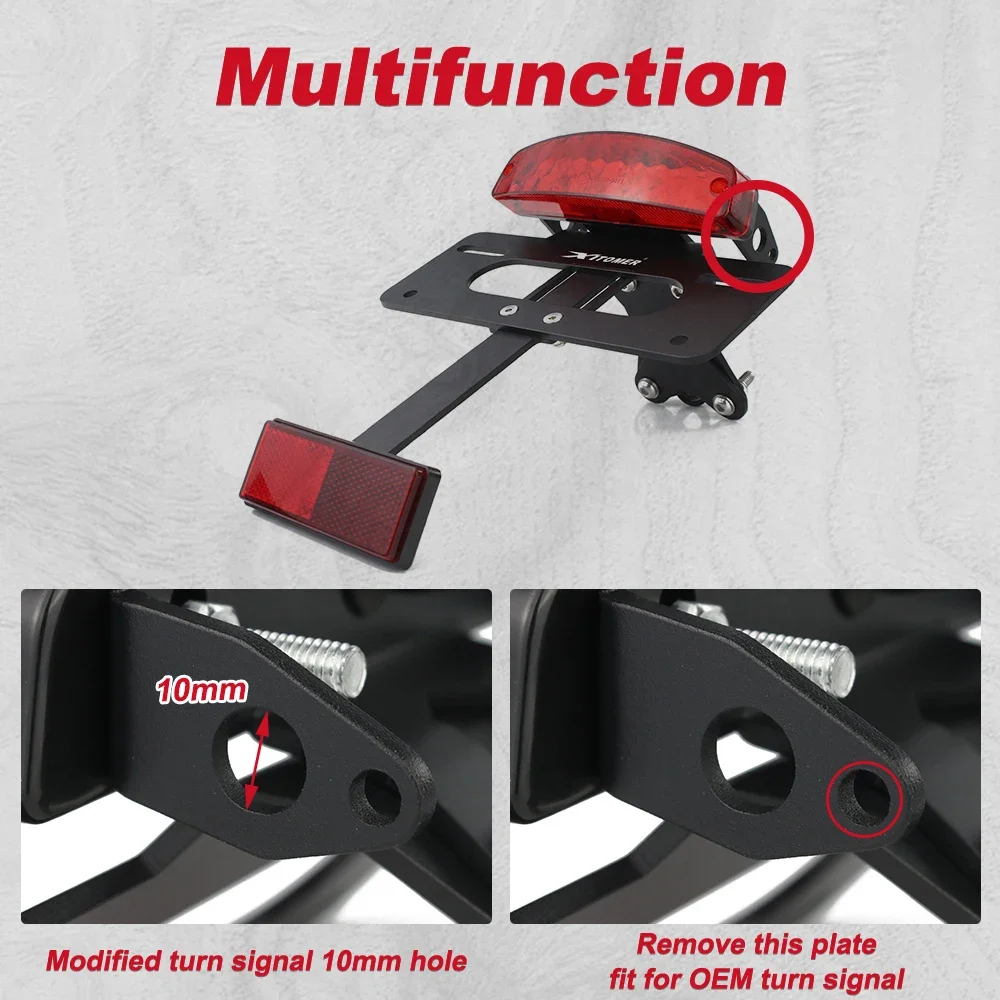 For KTM 790 Duke 2018-2025 DUKE 890 R DUKE 890 GP Rear Tail Tidy Fender Eliminator Kit Registration License Plate Holder Bracket view 5