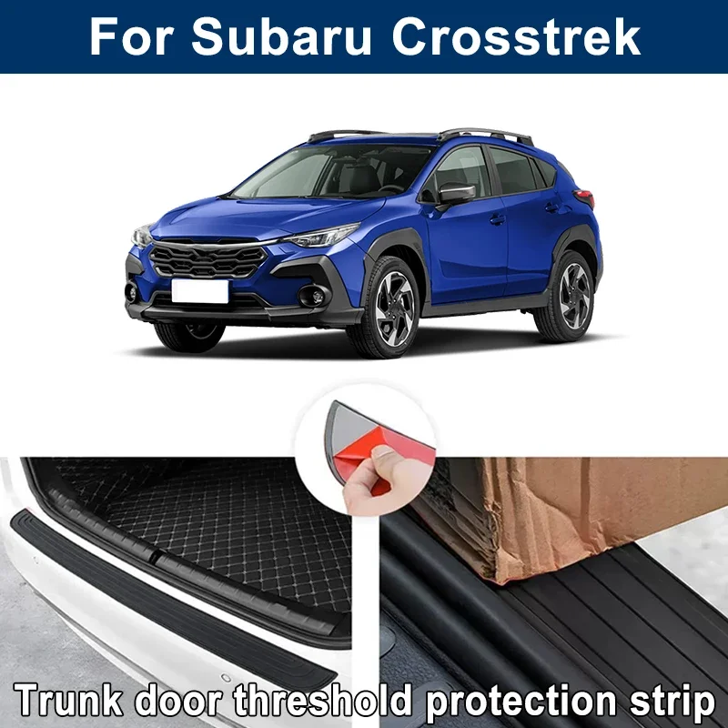 Car Trunk Sill Anti-scratch Guard Strip For Subaru Crosstrek - Rear Bumper Rubber Protector Decorative Cover Sticker