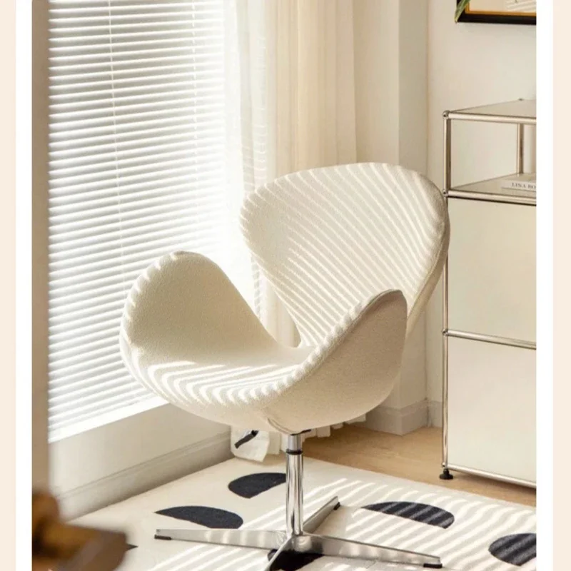 Modern Cream Style Chair Light Luxury Dressing Table Chair Designer Lounge Chair with Backrest Home Furniture Elegant Seat Chair