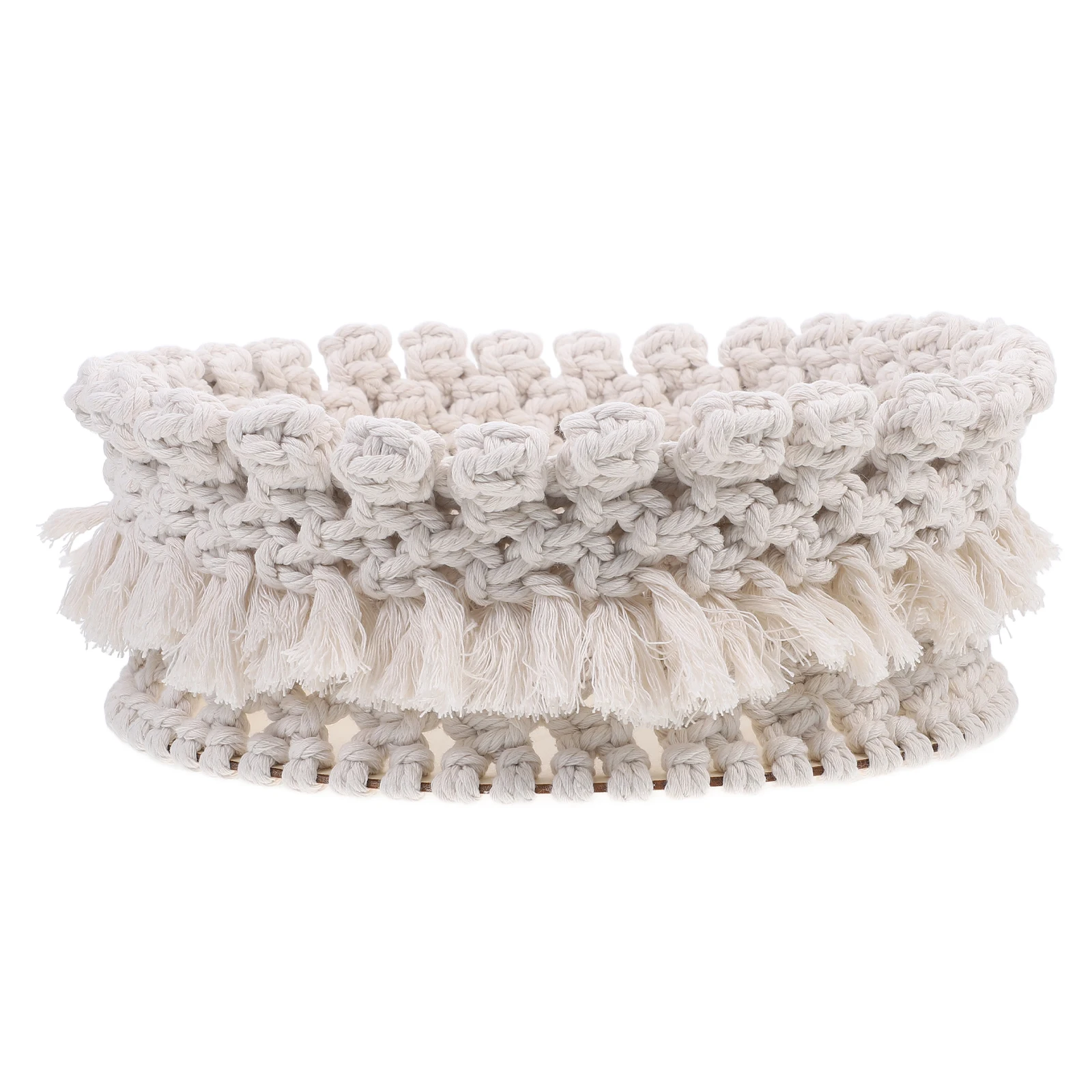 

Cotton Rope 25cm Large Desktop Storage Cotton Rope Weaving Baskets Organizer Woven Snack Cosmetics Bedroom Home Supplies