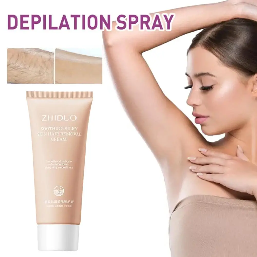Crema depilatoria indolora para hombre y mujer, partes íntimas, piernas, cuerpo, axila, productos para el cuidado corporal blanqueador, 1/3/5 Uds., 60g
