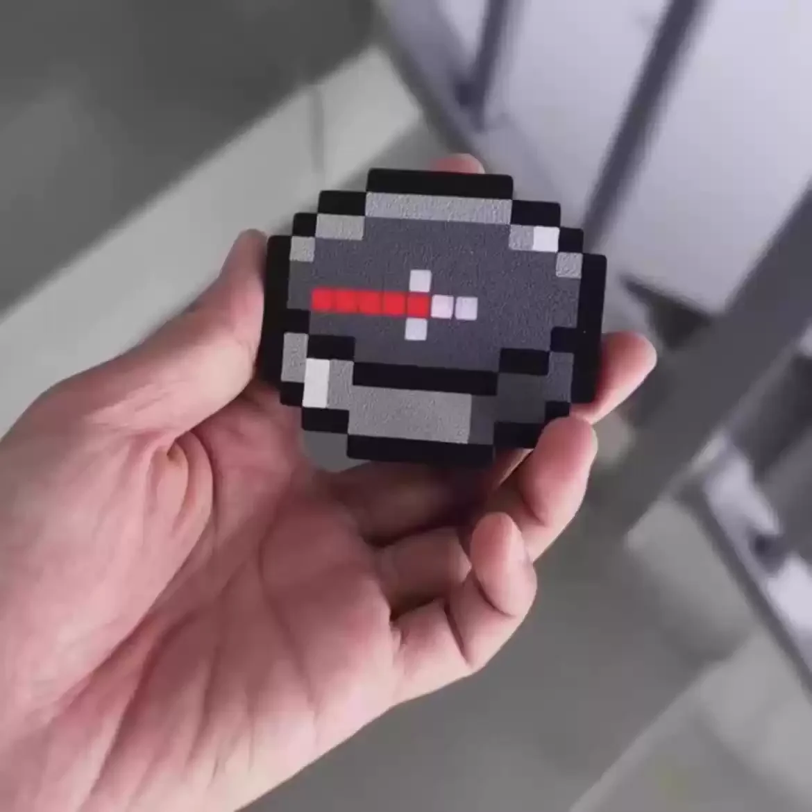 Minecraft Compass Creative Pixel Style Rechargeable Keychain Pendant Art Toy Collectible Desktop Ornament Birthday Gift For Fans view 2