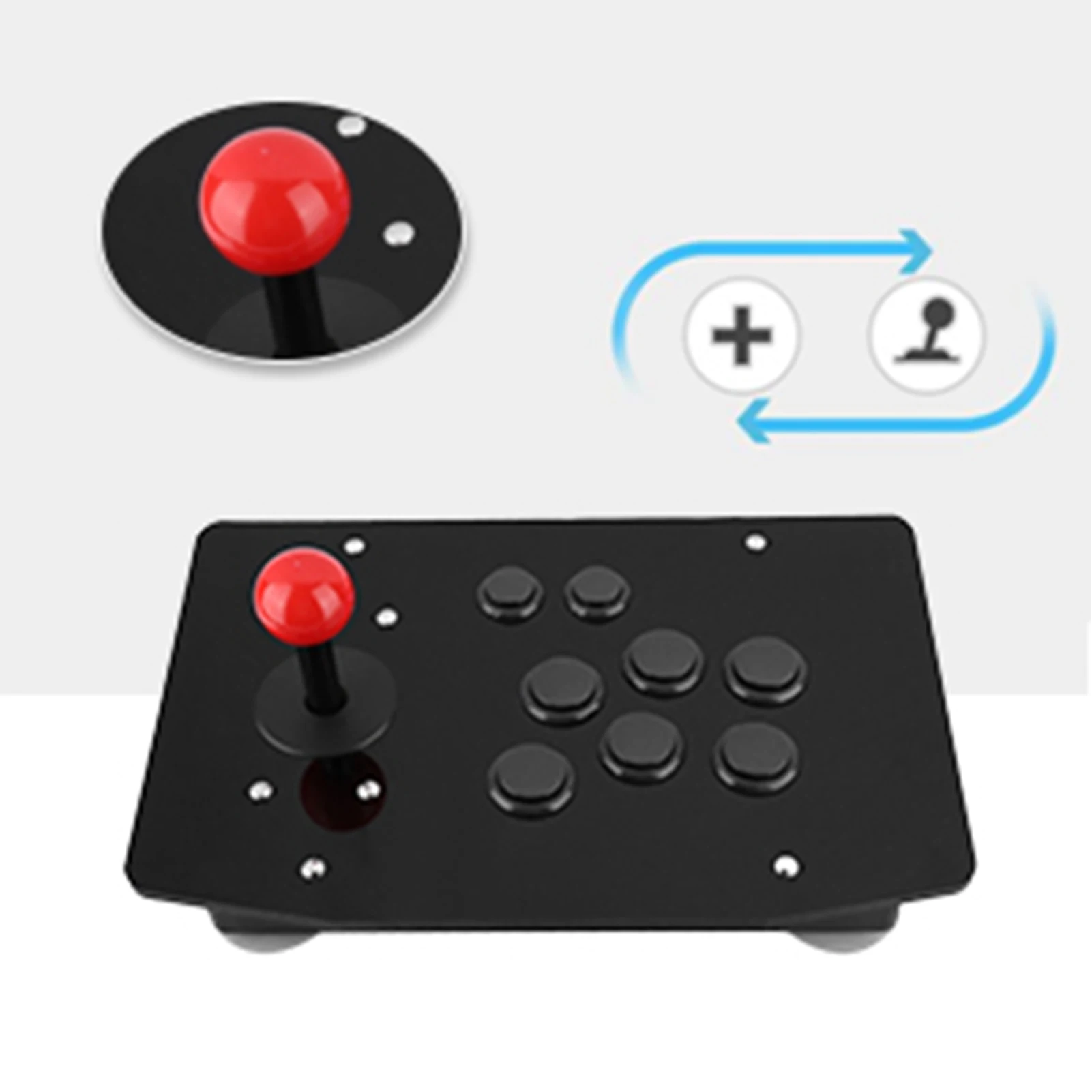 Retro Arcade Console Game Joystick Rocker Fighting Controller Game Joystick 8 Button Game Handle Controller Black USB Joystick