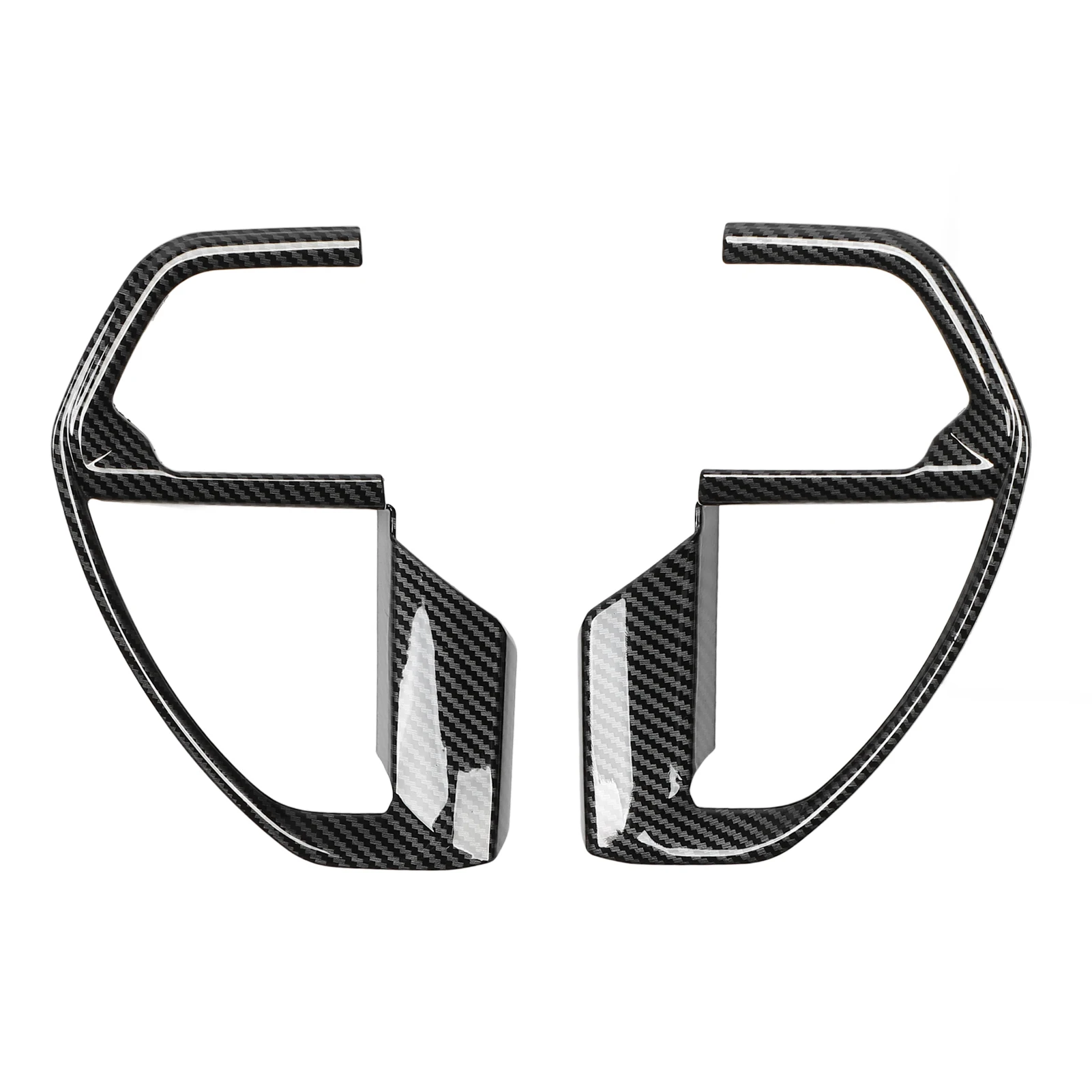 

2Pcs Steering Wheel Button Frame Cover Trim Left Right Carbon Fiber Color Decorative for Tacoma 2024