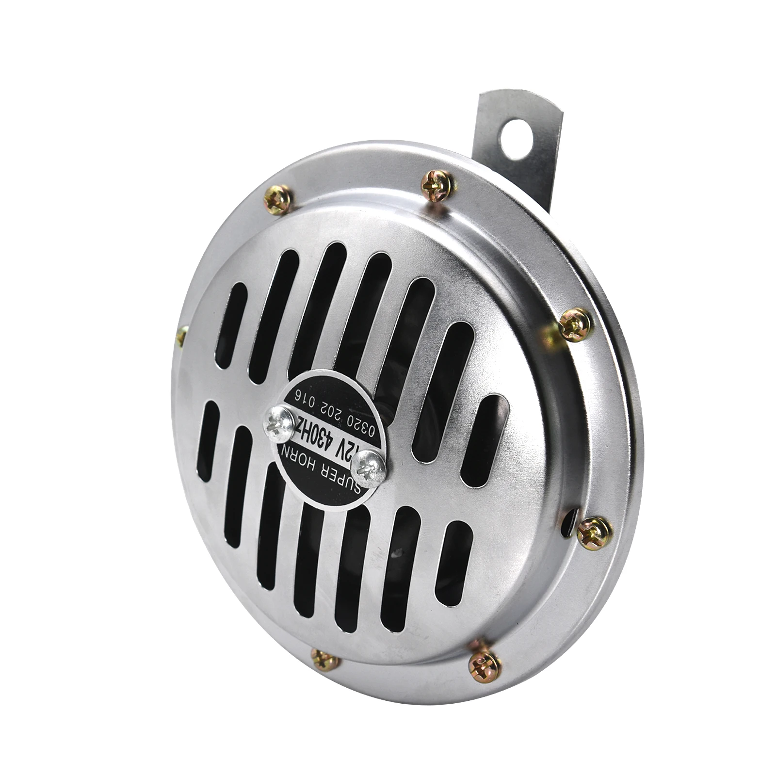 Electric Air Horn 12V Car Bowl Horn Sedan and Truck Universal High and Low Frequency Horn Car Loud Chrome Color Aluminum