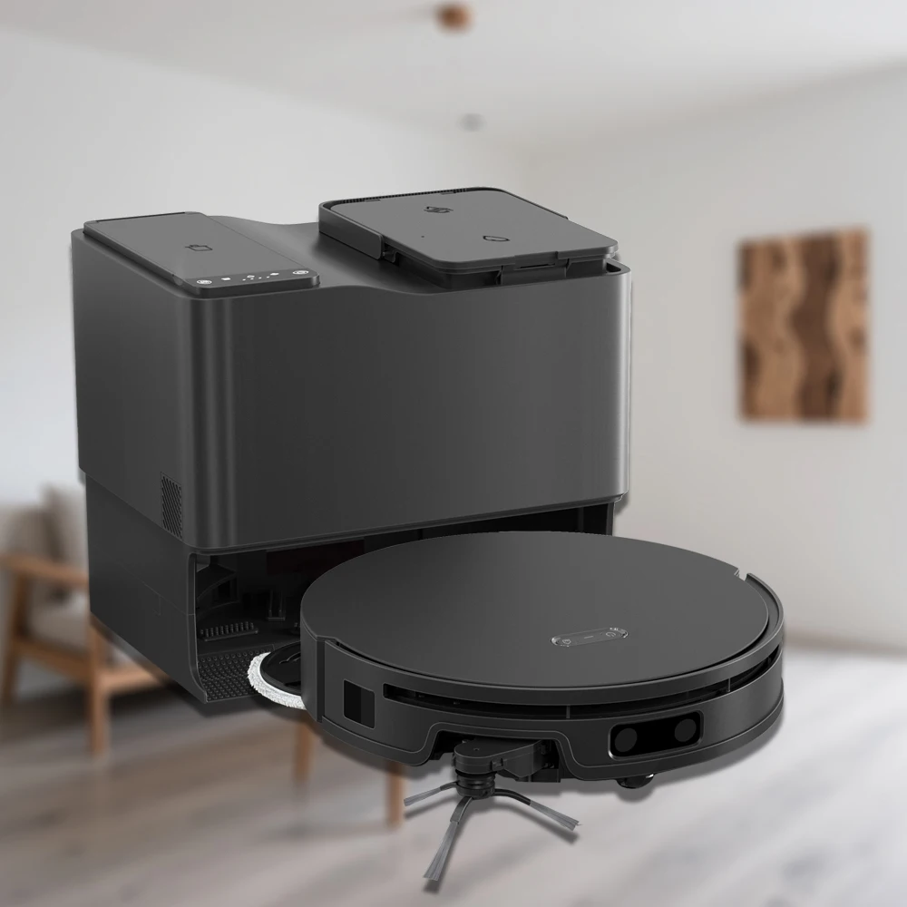 

Expandable Side Brushes & Mop Robot Vacuum Cleaner 20000Pa Suction LDS Laser Navigation With Auto - Emptying Function