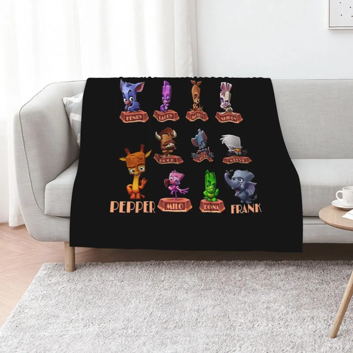 People Call Me Zooba Battle Arena Royale Characters N 02 Zoo Gift For Fans Throw Blanket Hairys Winter beds Furrys Blankets