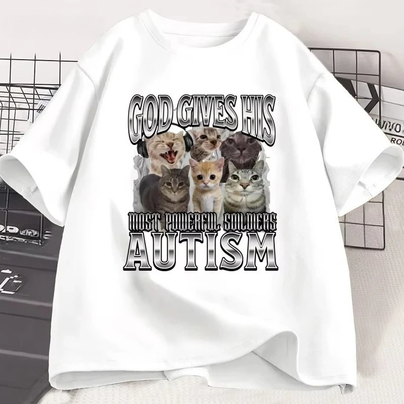 God Gives His Most Powerful Soldiers Autism T Shirt Funny Autism T-Shirt Women Y2k Clothes Breathable Tshirt Graphic T Shirts
