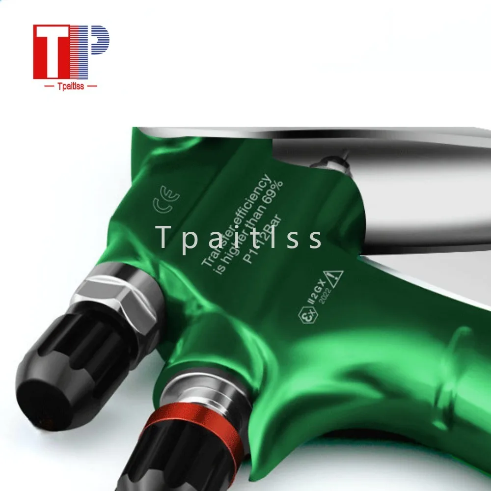 Tpaitlss Pneumatic Spray Gun Spray Tool 1.3mm for Car Topcoat Varnish for High Atomization Automobile 4S Shop.