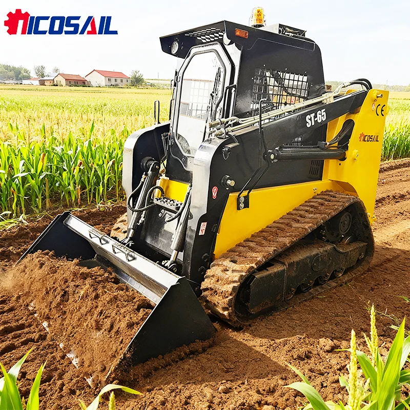 Il trasporto Libero 2025 Nuovo Design Cinese Skid Steer Loader CE EURO5 EPA Motore Skid Steer Diesel Wheel Crawler Skid Steer Loader