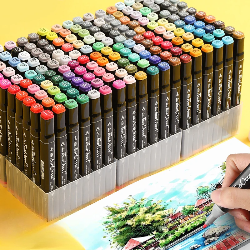 

Double Headed Marker Set 30 Color Student Watercolor Pen Anime Hand Drawn Oil Based Painting Pen Art Art Supplies Graffiti