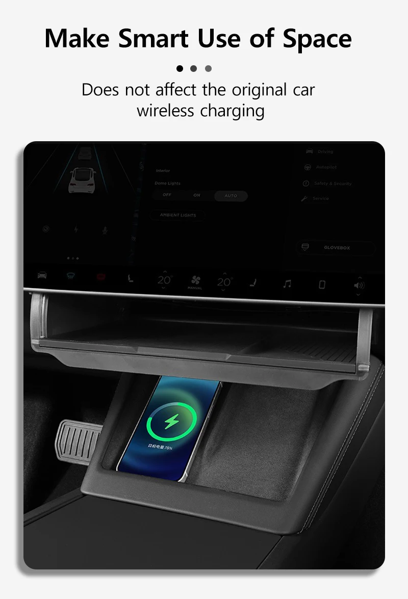 Unterbild-Aufbewahrungsbox für Tesla Model 3, Highland, versteckte Falte, Aufbewahrungsbox, Auto-Aufbewahrung, Modifikationsteile, Innendesign – Detail 7