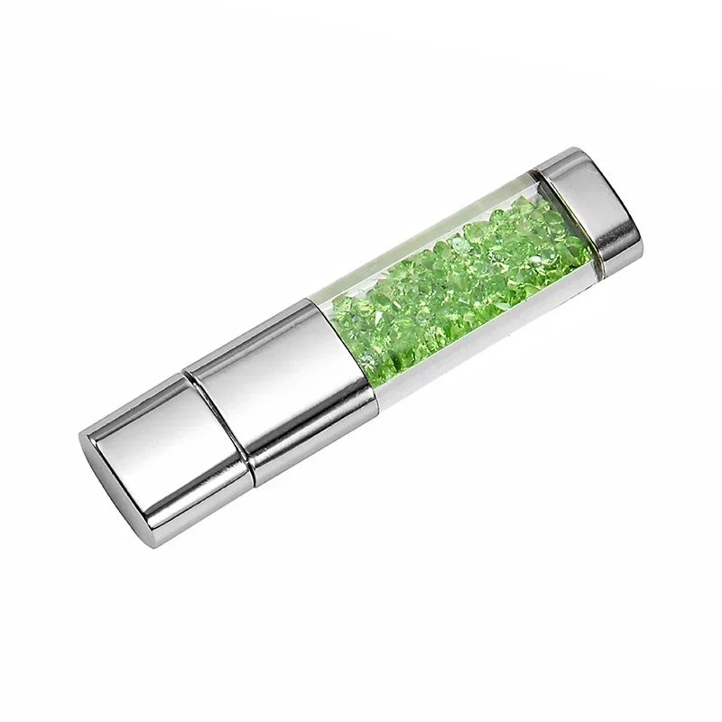 JASTER Creative Crystal Pendrive 2.0 USB Flash Pen Drive 128GB 4GB 8GB Memory Stick 16GB 32GB Wedding Gift Engrave Name 64GB