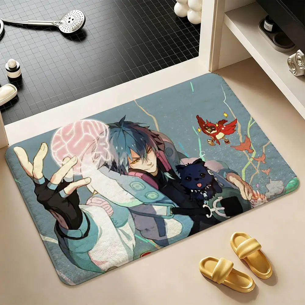 Game DRAMAtical Murder Aoba  Shower Room Small Carpet Floor Mat  Absorbent Foot Mat Decorative Mat Soft and Comfortable
