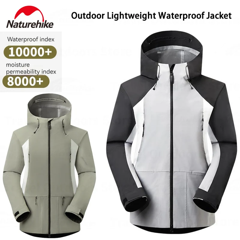 Naturehike Outdoor Lightweight Hardshell Jacket Waterproof 10000+Winter Climbing Windproof Warm Coat Men Outer Protective Layer 