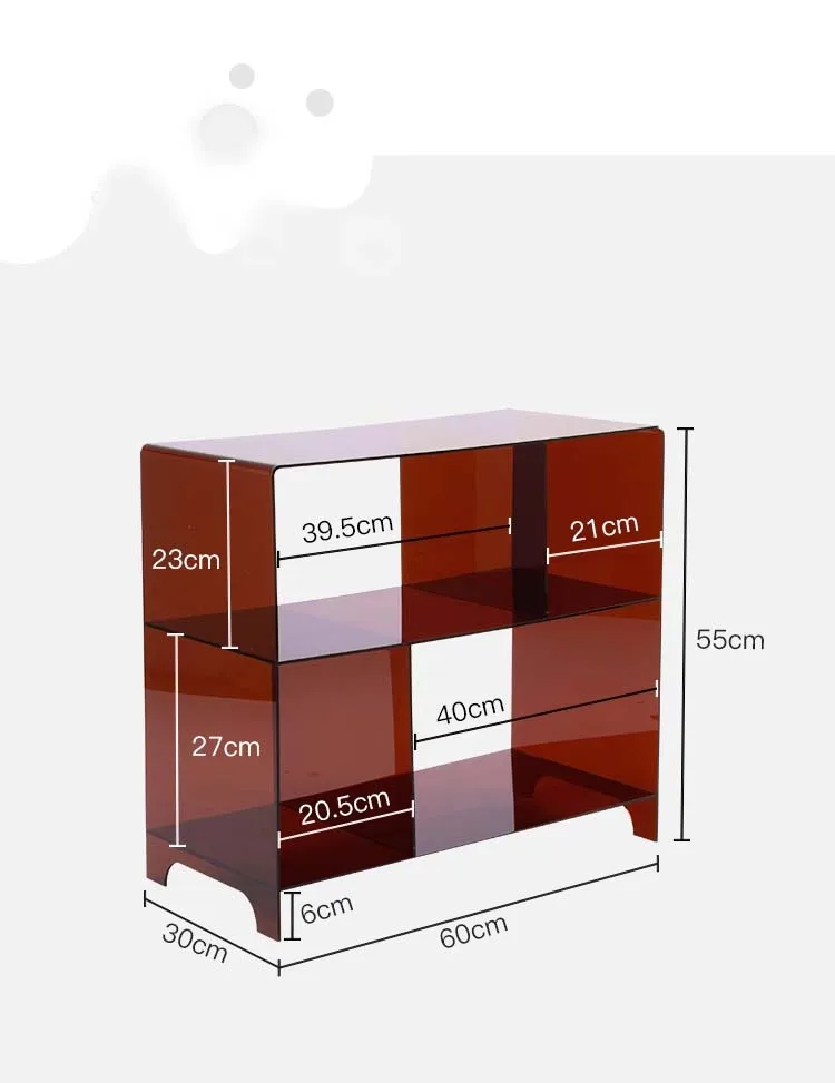 Mesa de sofá, mesas de té multifuncionales laterales, mesa auxiliar, gabinete de almacenamiento acrílico, mesitas de noche, mesa de centro acrílica para dormitorio