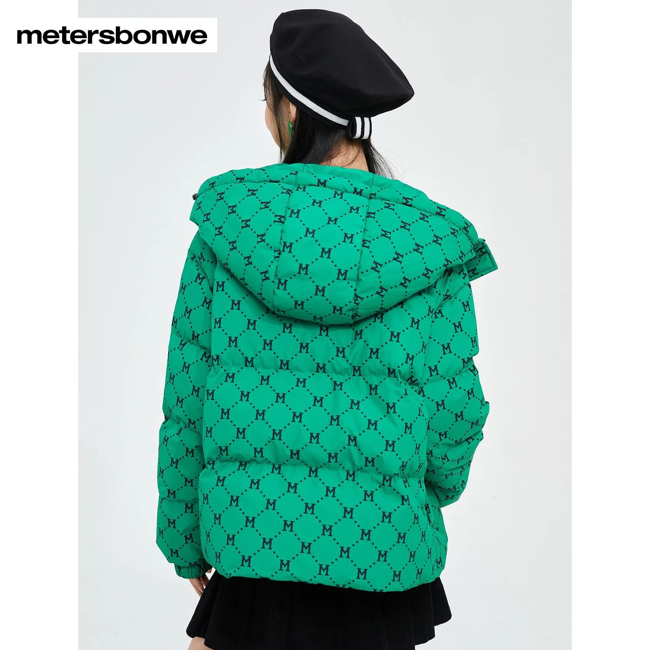 Metersbonwe--Winter Hooded Short Down Jacket Women\'s Coat Fluffy Warm Thickened White Duck Down Loose Warm Casual Outwears