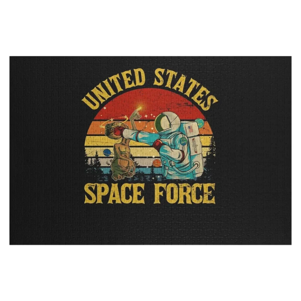 

United States Space Force Vintage Funny Jigsaw Puzzle Woods For Adults Game Children Puzzle