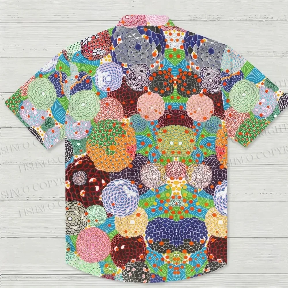 Blooming Floral Painting Printed Hawaiian Shirt 3D Pattern Style Men's Hawaiian Shirt