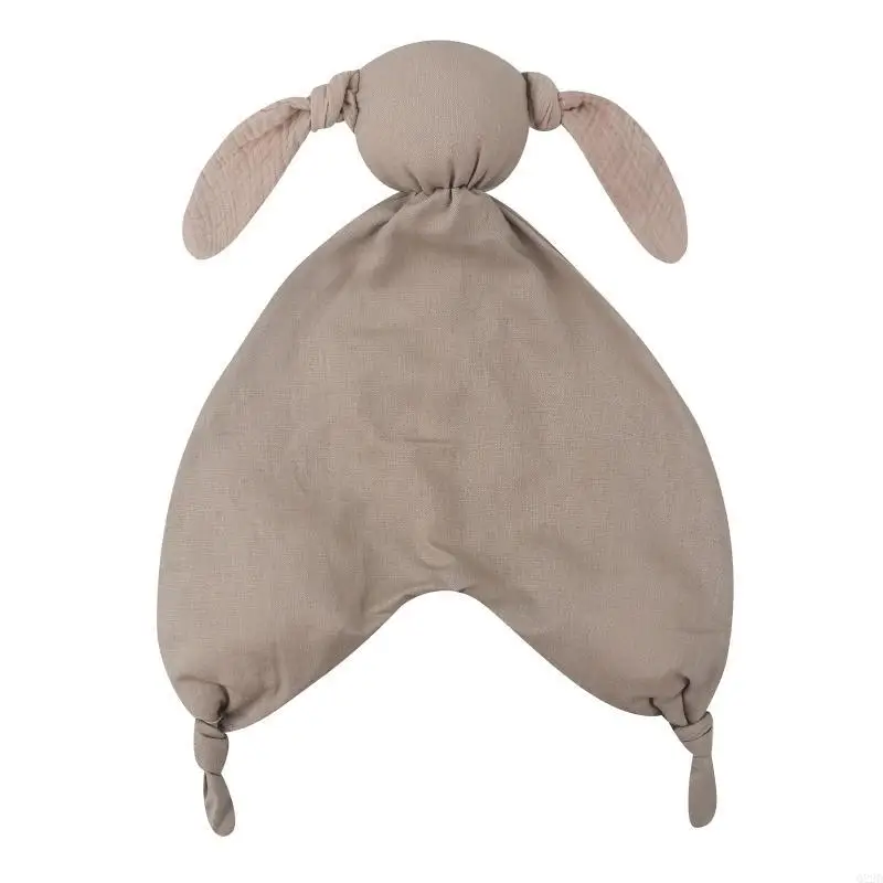 

Q22D Baby Security Blanket Soothe Appease Towel Linen Cotton Animal for Doll Teething Bib Infants Comfort Sleeping Nursing Bi