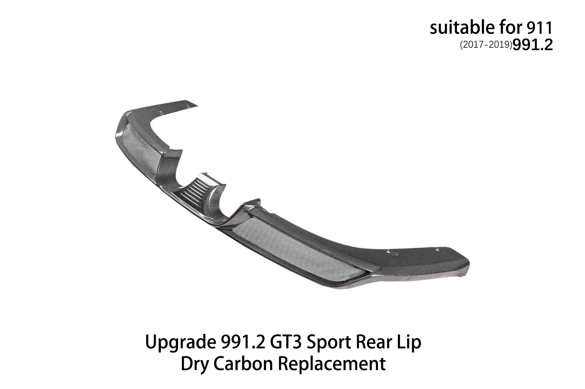 Custom 3k Carbon Fiber Rear Lip Car Part for Porsche 911 991.2 2017-2019 GT3