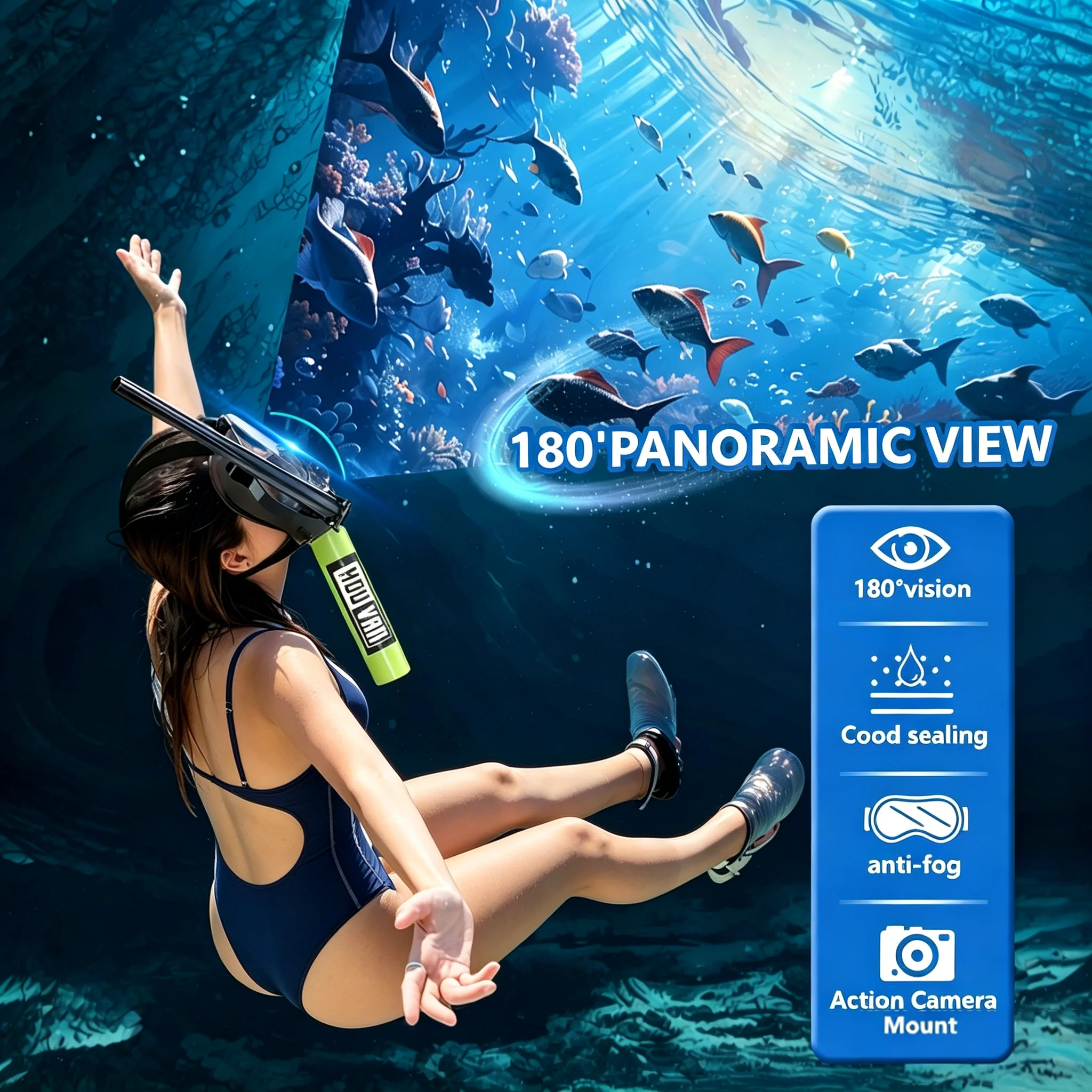 HOUVAN 0.5L Mini Dalış Tüpü, P - Snorkel Dry Top incelemesi ve fiyatı