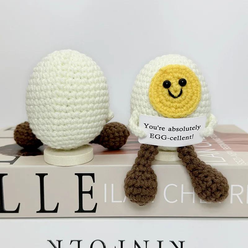 

Positive Crochet Emotional Support EGG--cellent Funny Handmade Inspirational Cute Stuff Things Birthday Gifts