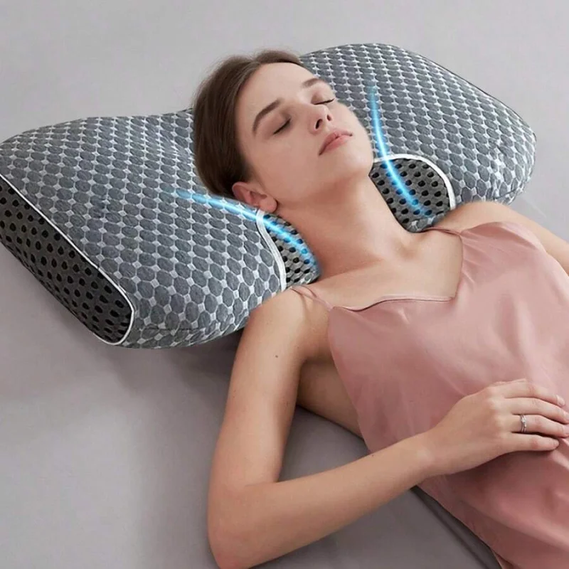 

Side Sleeping Neck Pillow Black Adjusts Contours To Relieve Neck Pain And Is Ideal For Supine