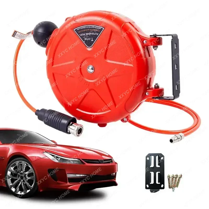 

Air Hose Reel 10m Automatic Rewind Commercial Reel Wall Mounted With Swivel Bracket Quick Coupler Air Compressor Accessories