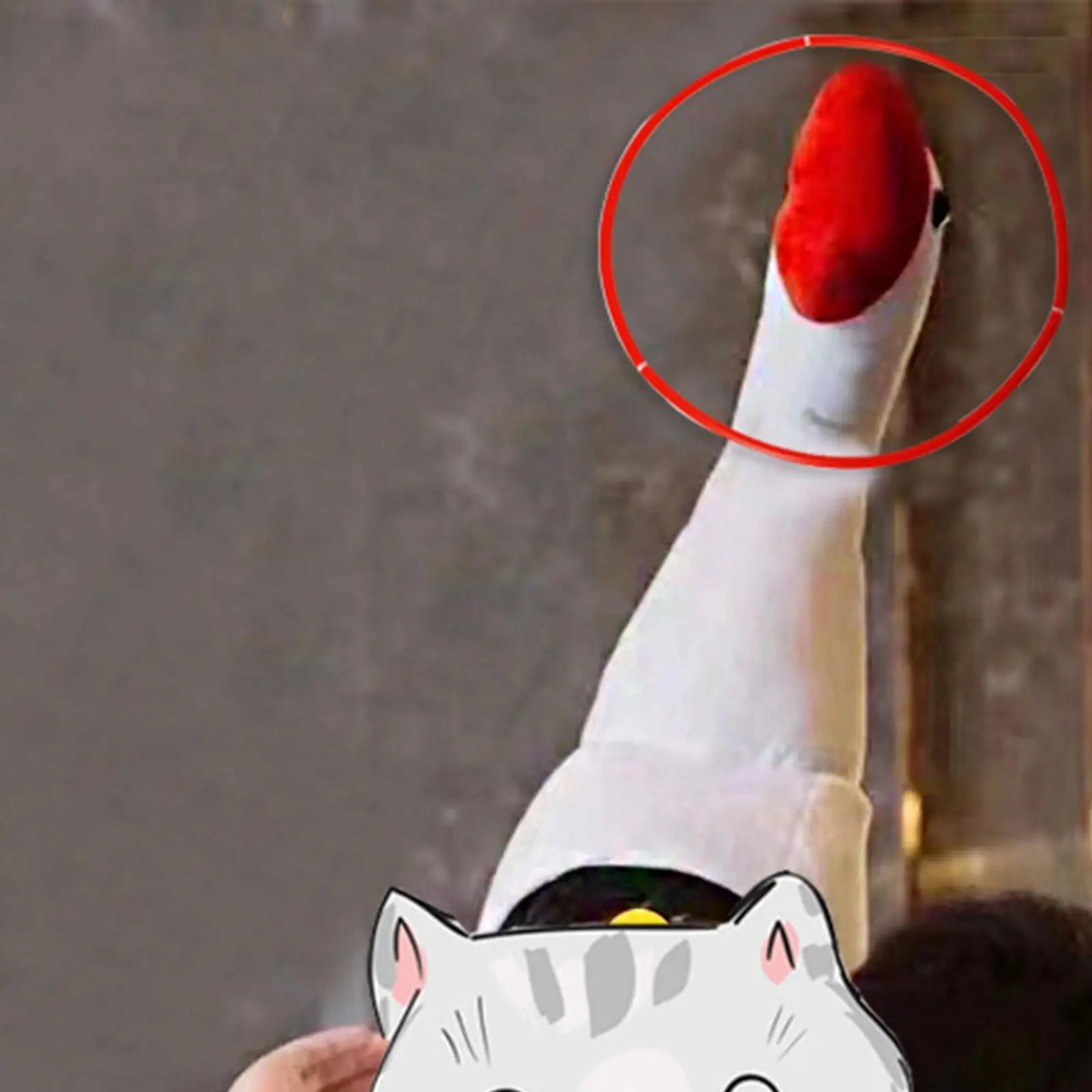 面白いガチョウの帽子 6 つのリング付き 奇抜な写真小道具 & コスチューム ヘッドギア 仮装用 ハロウィン パーティー 誕生日のお祝い