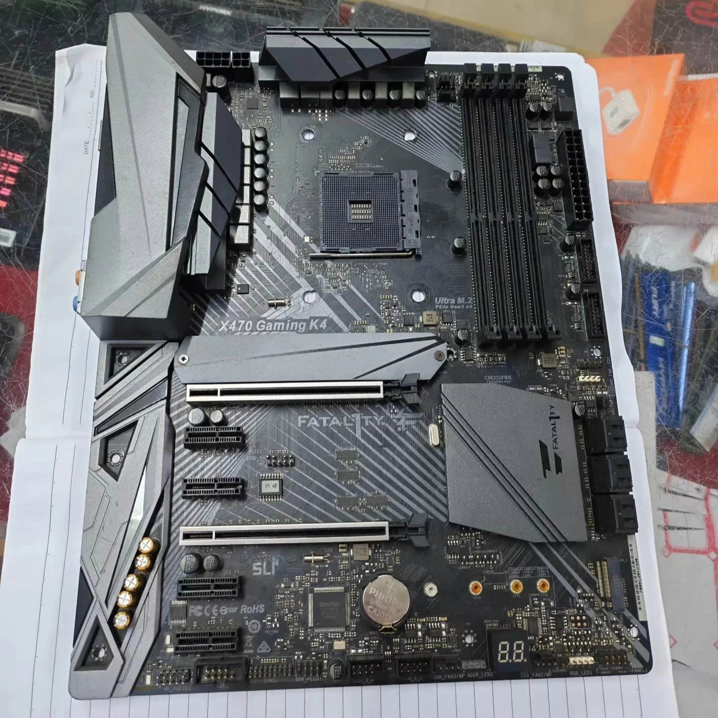 Used for ASRock X470 GAMING K4 AM4 ATX Motherboard X470 4×DDR4 HDMI M.2 Support Ryzen 5800X3D