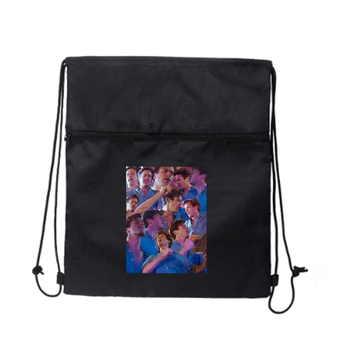 

Синяя рубашка, мужская рубашка, уличная одежда с графическим рисунком, сумка на молнии на шнурке: смелые принты для городского стиля