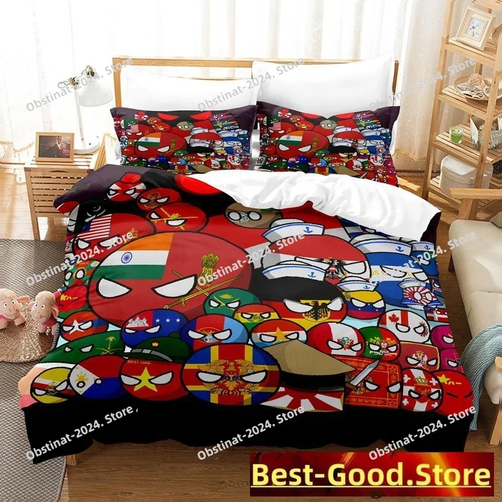 

2023 Countryball Polandballs Bedding Set Single Twin Full Queen King Size Bed Set Aldult Kid Bedroom Duvetcover Sets Anime
