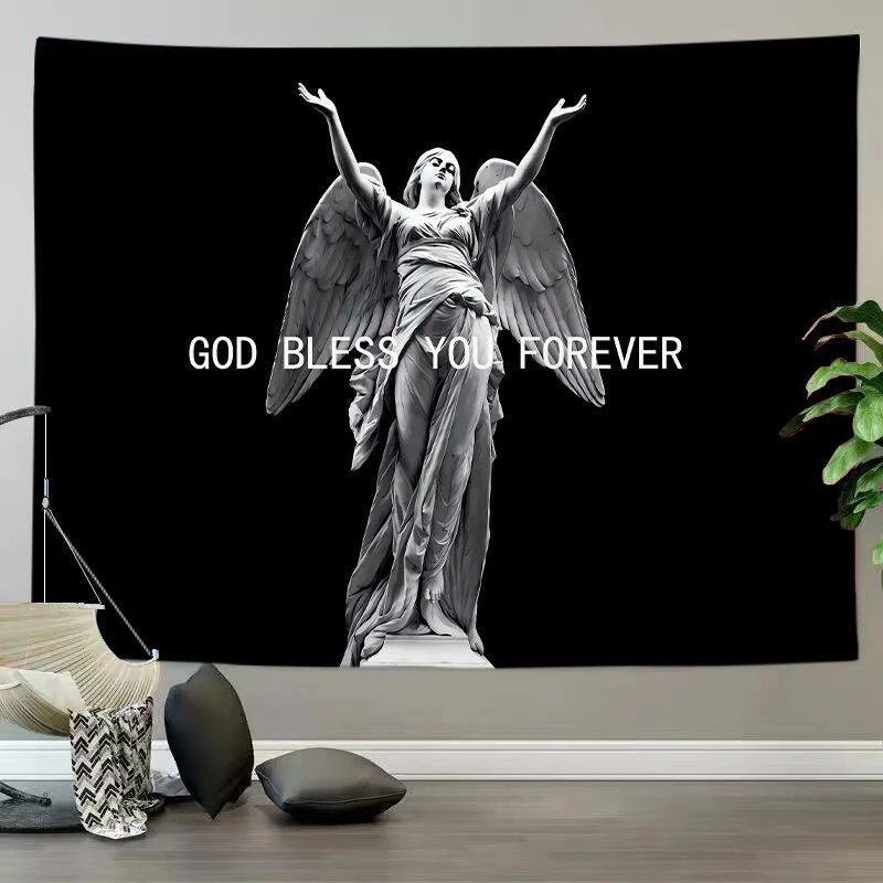 VIKAMA 3D Visual Cloudscape Window Fake Window Tapestry Cozy Bedroom Dorm Background Decoration Wall Hanging Decor