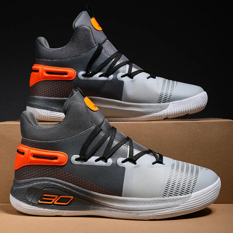 

QQ-111 Mens Basketball Sneakers Fashion Gym Training Sports Shoes Wearable ForMotion Basketball Shoes for Men Size39-45