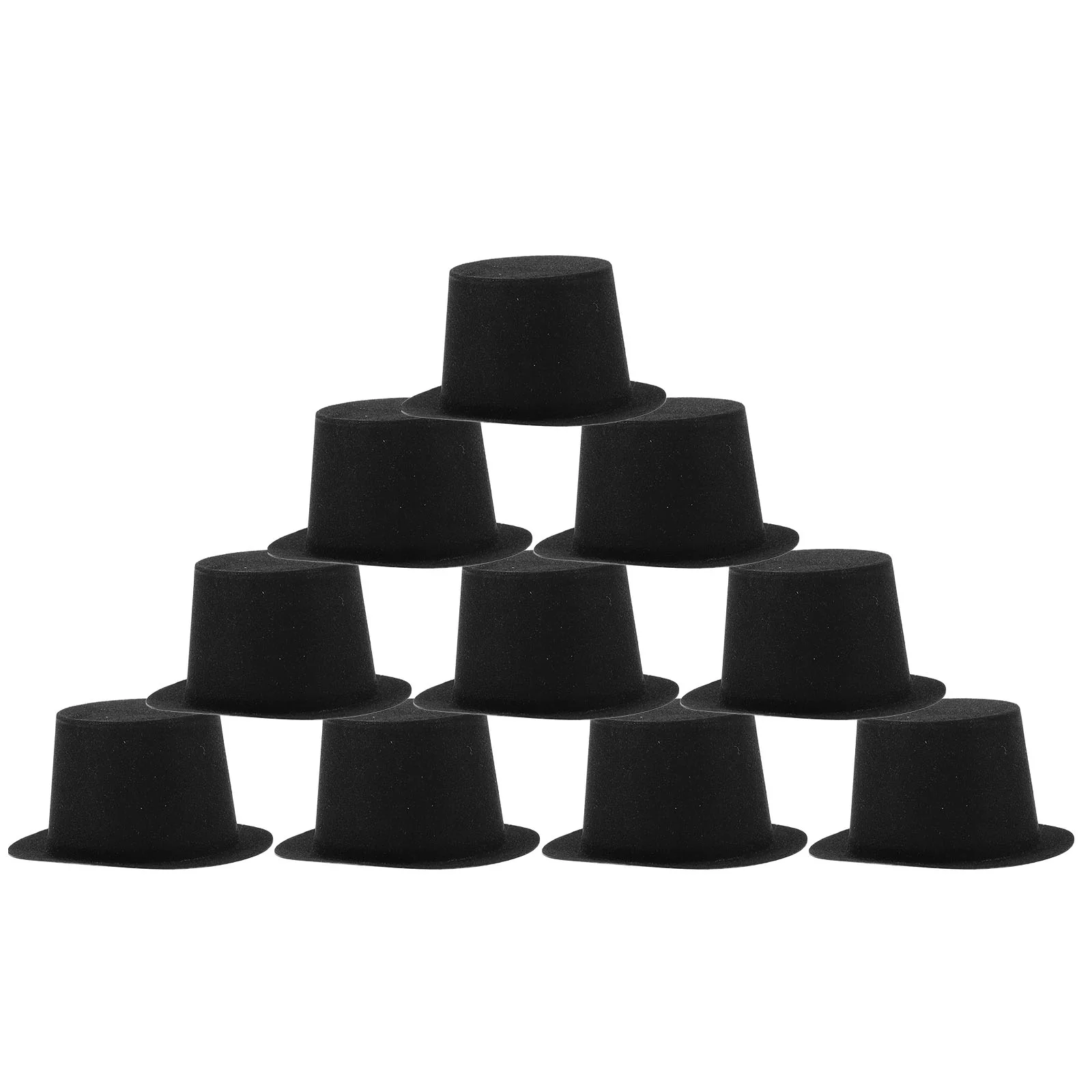 

10 Pcs Hat Props House Decoration Plastic Bottle Hats Stopper Christmas Party