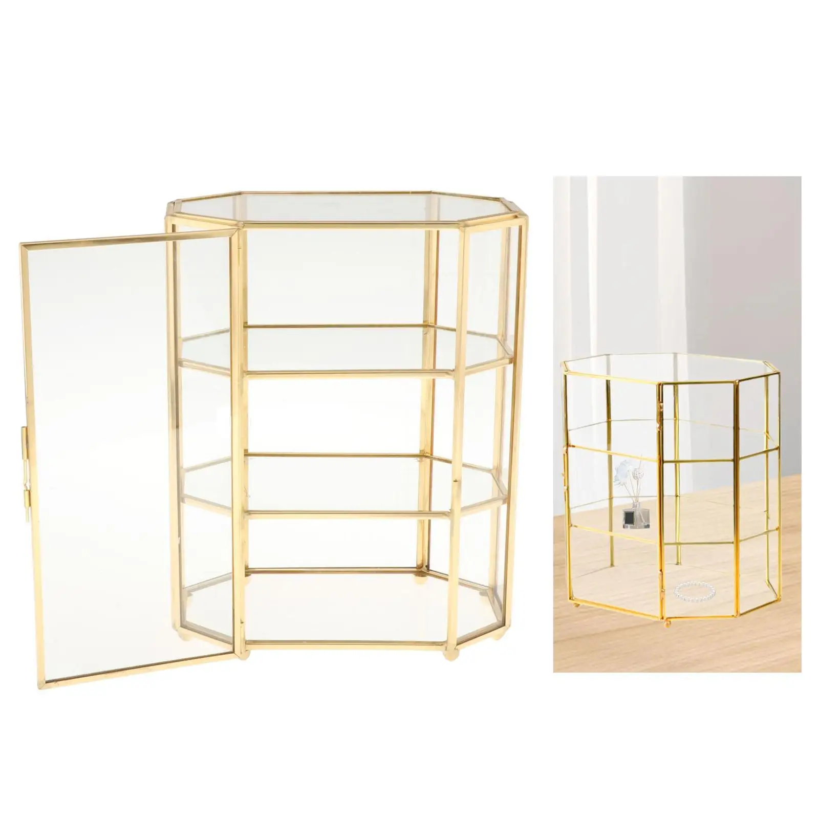 

Glass Jewelry Storage Box Transparent Cosmetic Storage Case Jewelry Organizer for Keepsake Bracelets Cufflinks Perfume Anklets